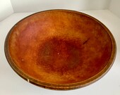 Munising 2nd Primitive 13 quot Out of Round Wood Dough Bowl