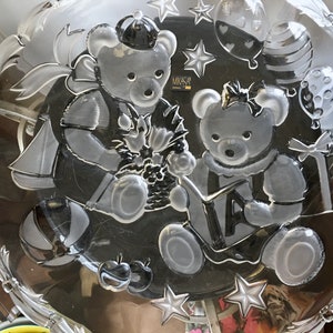 Mikasa Party Bears 15&quot; Embossed Frosted Hostess Platter with Original Box