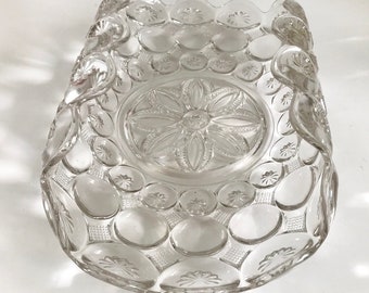 Vintage EAP Clear Glass  Moon and Stars Folded Edges Dish