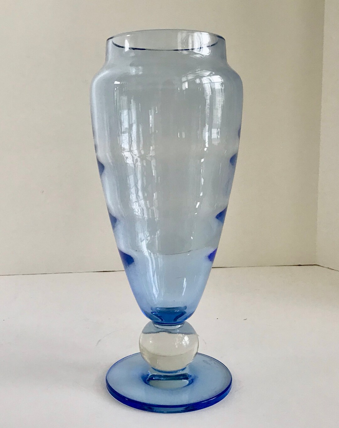 Unique Clear Cobalt Blue Ribbed Pattern 11 1/2