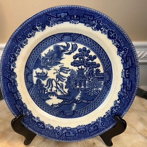 Vintage Wedgwood England Blue Willow 9&quot; Dinner Plate