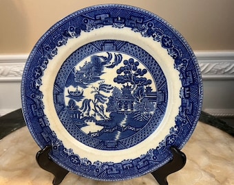 Vintage Wedgwood Engeland Blue Willow 9" dinerbord