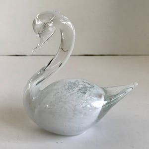 Marcolin glass swan - Etsy 日本