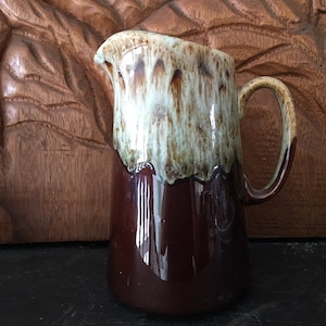 Brown Drip Glaze 72 Ounce Pitcher With No Drip Spout