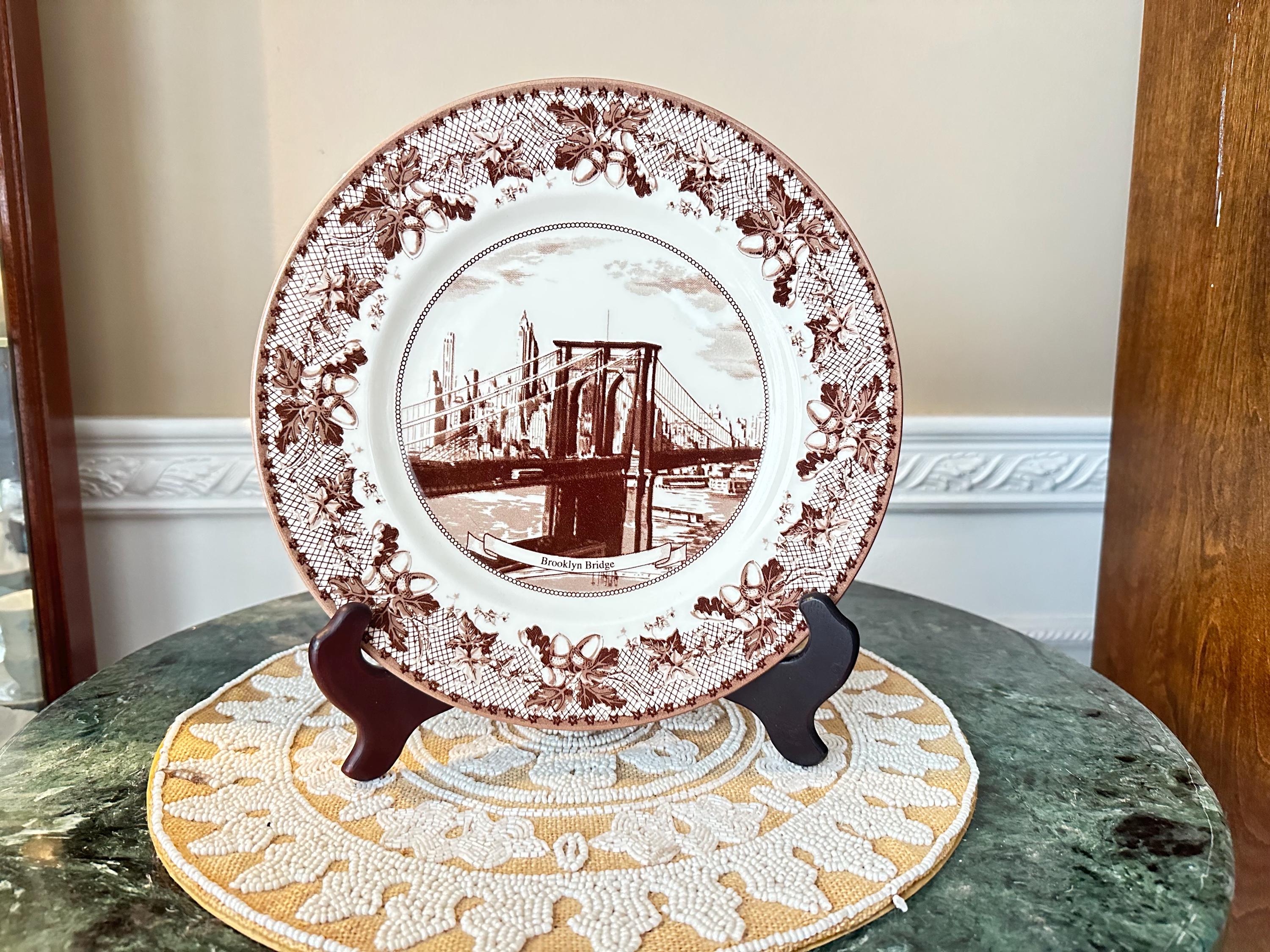 Vintage Johnson Bros England Historic America II Brooklyn Bridge