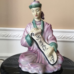 Goldscheider 9 1/2&quot; tall Chinese Poet by Sylvia Scott Figurine