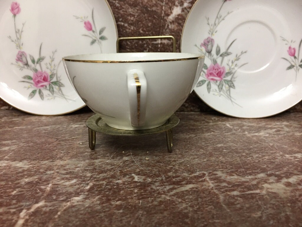 Vintage Golden Rose Fine China Japan Moss Rose Teacup Set - Etsy