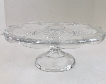 Royal Limited Bohemia Czech 24% Lead Crystal 11" Cake Stand