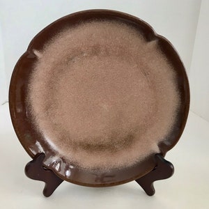 Vintage Frankoma 5F Plainsman Dark Brown 10&quot; Dinner Plate