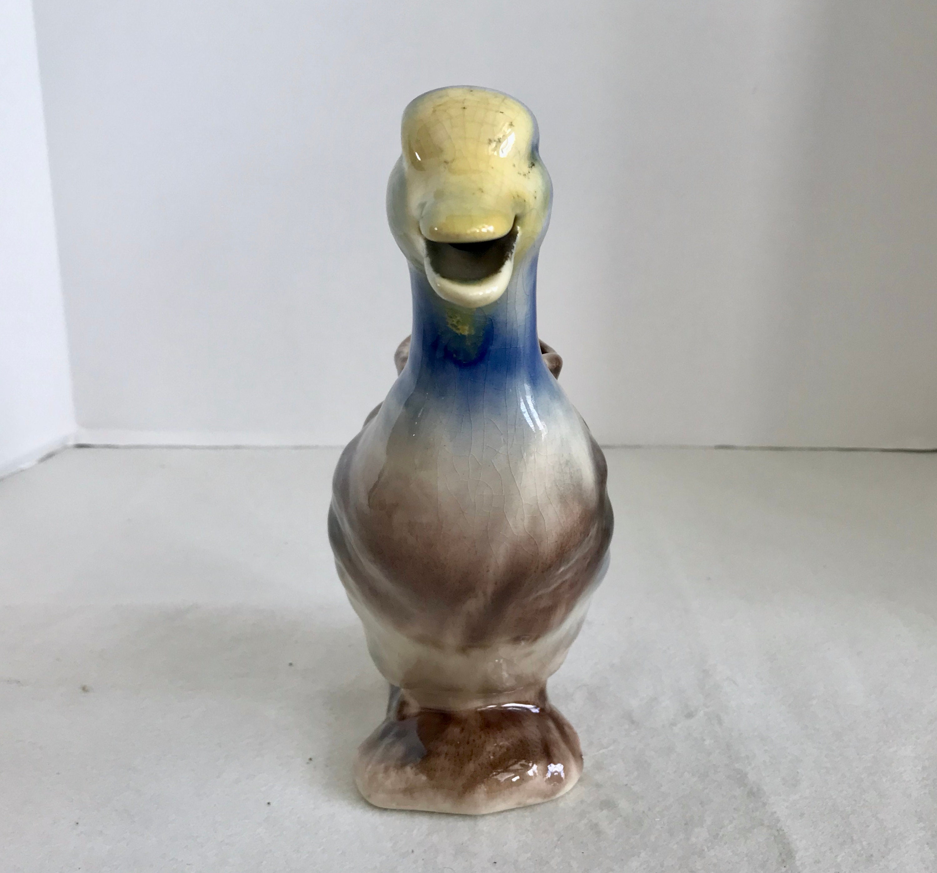 Majolica Ceramic 9 1/4 Duck Pitcher | Etsy