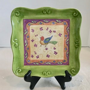 Sango Sue Zipkin Tuscan Gardens 3076 8&quot; Square Plate