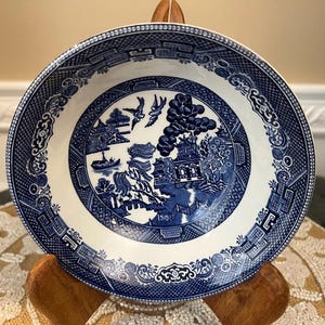 Johnson Brothers Staffordshire England 6 &quot;Blaue Weidenschüssel