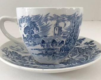 Enoch Wedgwood & Co. Countryside Pattern Teacup and Saucer