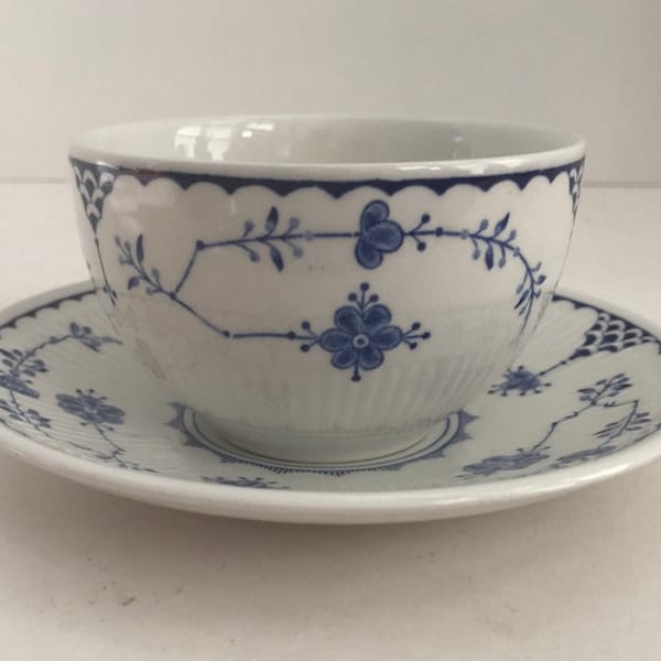 Franciscan Denmark English Ironstone Hand Decorated Coffee Cup and Saucer