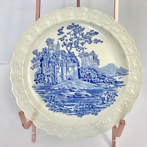Vintage Taylor Smith & Taylor Blue Castle 8 1/4&quot; Salad Plate