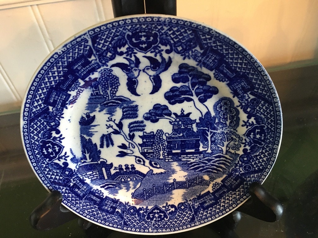 Vintage Japan Blue Willow 6