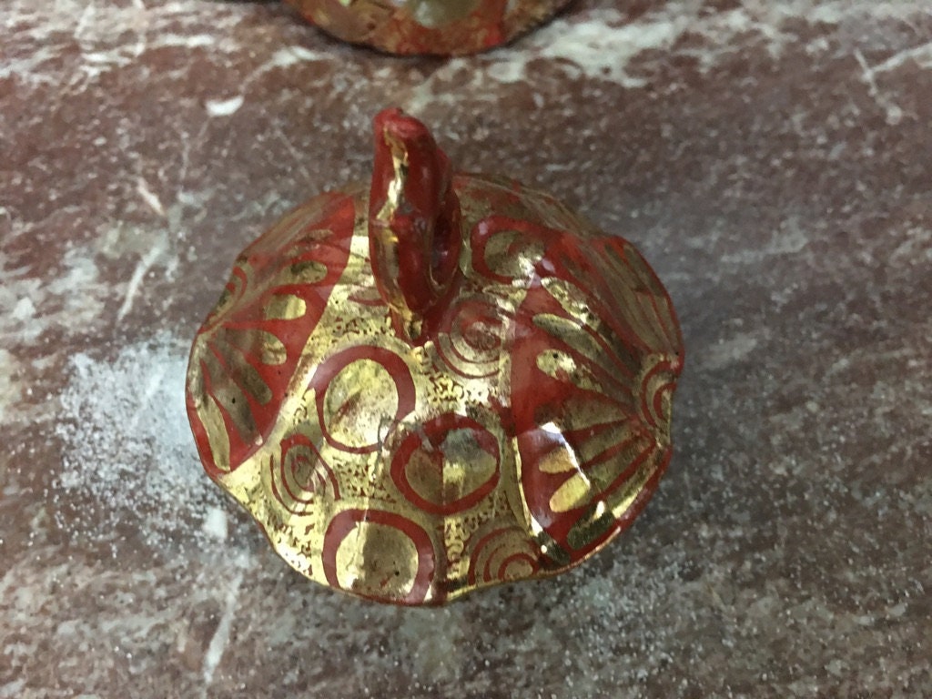 Gold Geisha Nippon Japan Red and Gold Geisha in a Garden 9 1/4 - Etsy