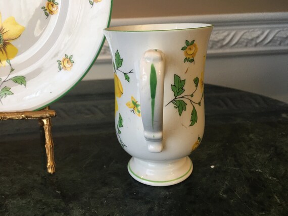 Royal Victoria Fine Bone China Yellow Dogwood Flowers Coffee Cup
