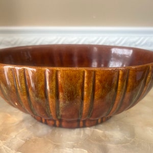 Vintage Haeger USA Pottery 40208 Brown Pottery Oval Planter Bowl