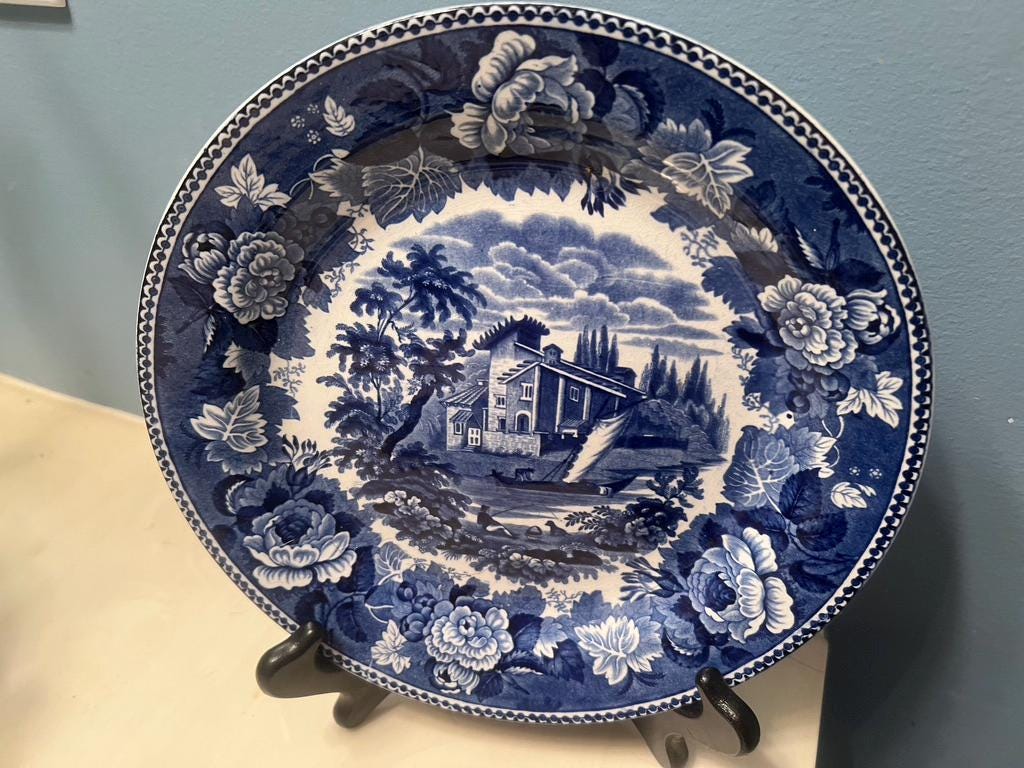 ヴィンテージ ウェッジウッド カントリーサイド フロー ブルー