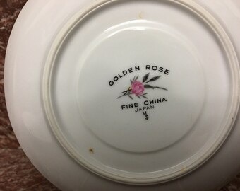 Vintage Golden Rose Fine China Japan Moss Rose Teacup Set - Etsy