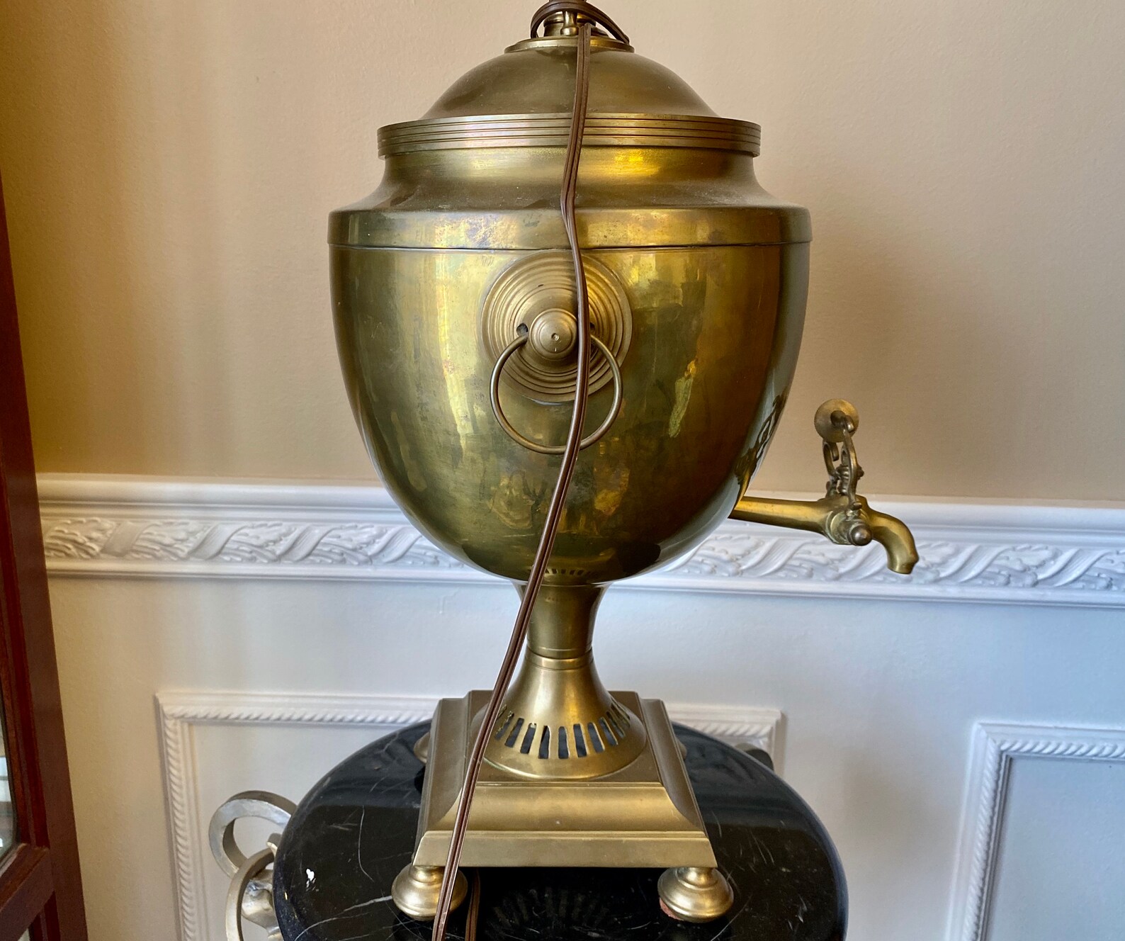 Vintage Russian Brass Samovar Tea Urn 34 Table Lamp Etsy UK