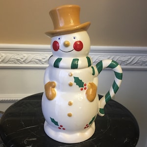 Temp-Tations Presentable Ovenware By Tara Traditions Snowman 24 Oz Mug with Lid