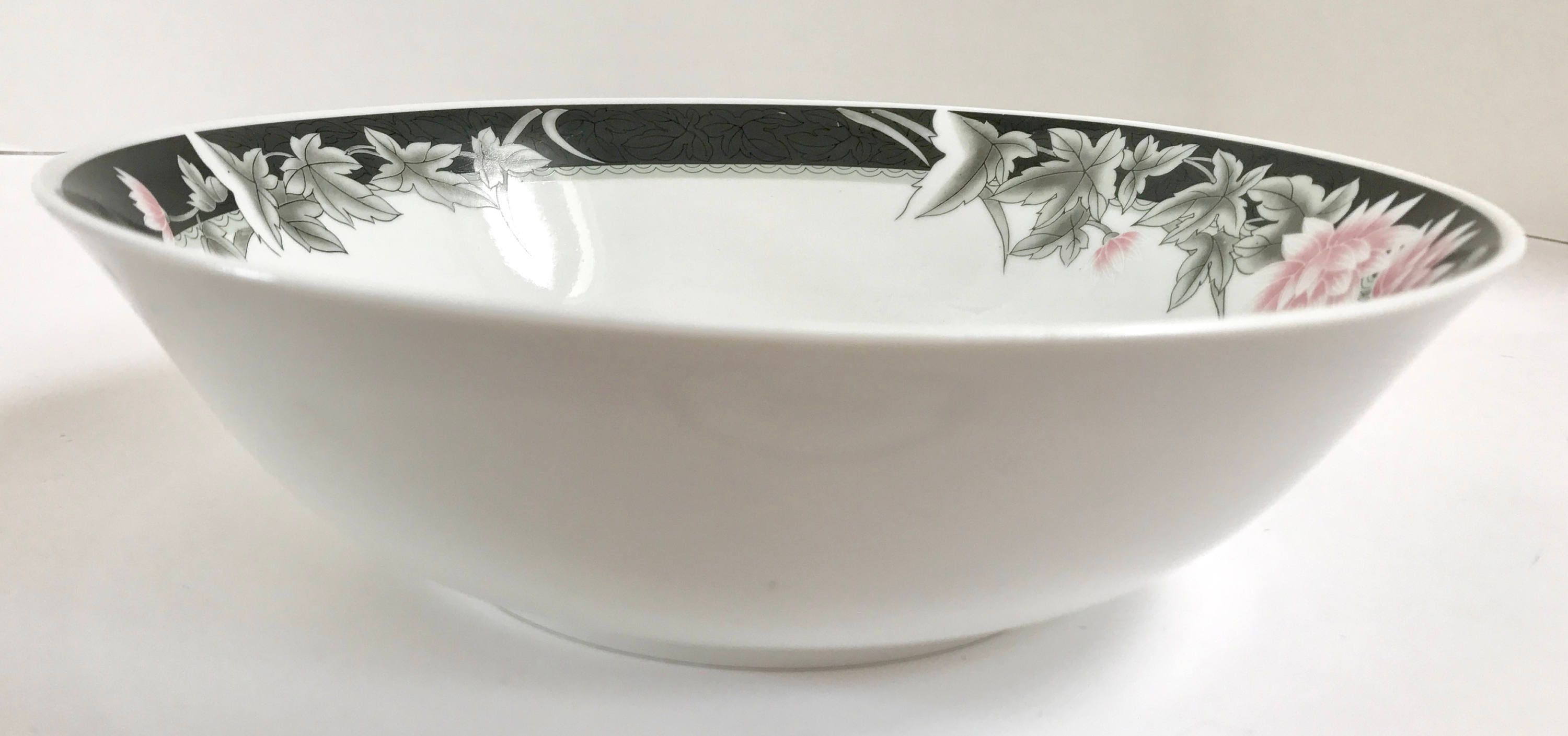 Silverie Pink Flowers Fine China 9 Vegetable Bowl Etsy