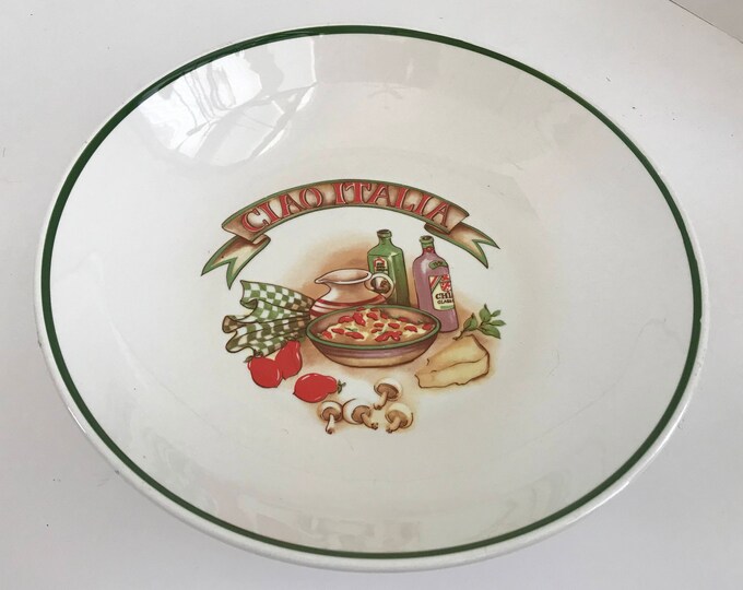Over and Back Inc Ciao Italia 12 3/4 Pasta Bowl Etsy