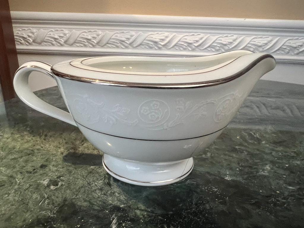 ノリタケ★NORITAKE★SILK WINDS★ポット#9790 ノリタケシルバークイーンシュガーポット : 昭和レトロ食器雑貨