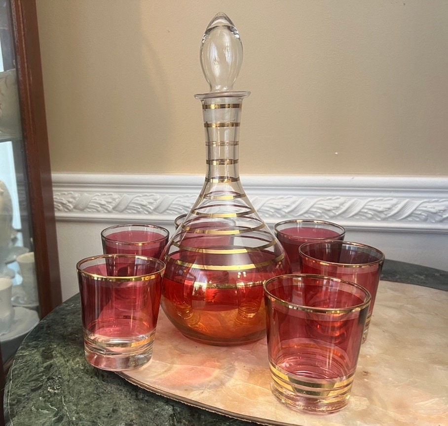 Murano vintage decanter set - Etsy 日本