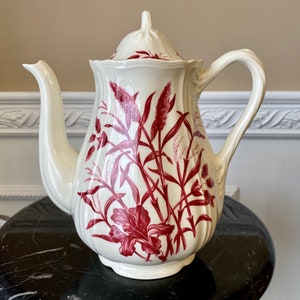 Wedgwood of Etruria Barlaston Williamsburg Iris 6 Cup Coffee Pot NM1009