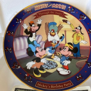 Mickey Geburtstagsparty 1942 Mikey und Minnie durch die Jahre Bradford Austausch Limited Edition Sammler Platte