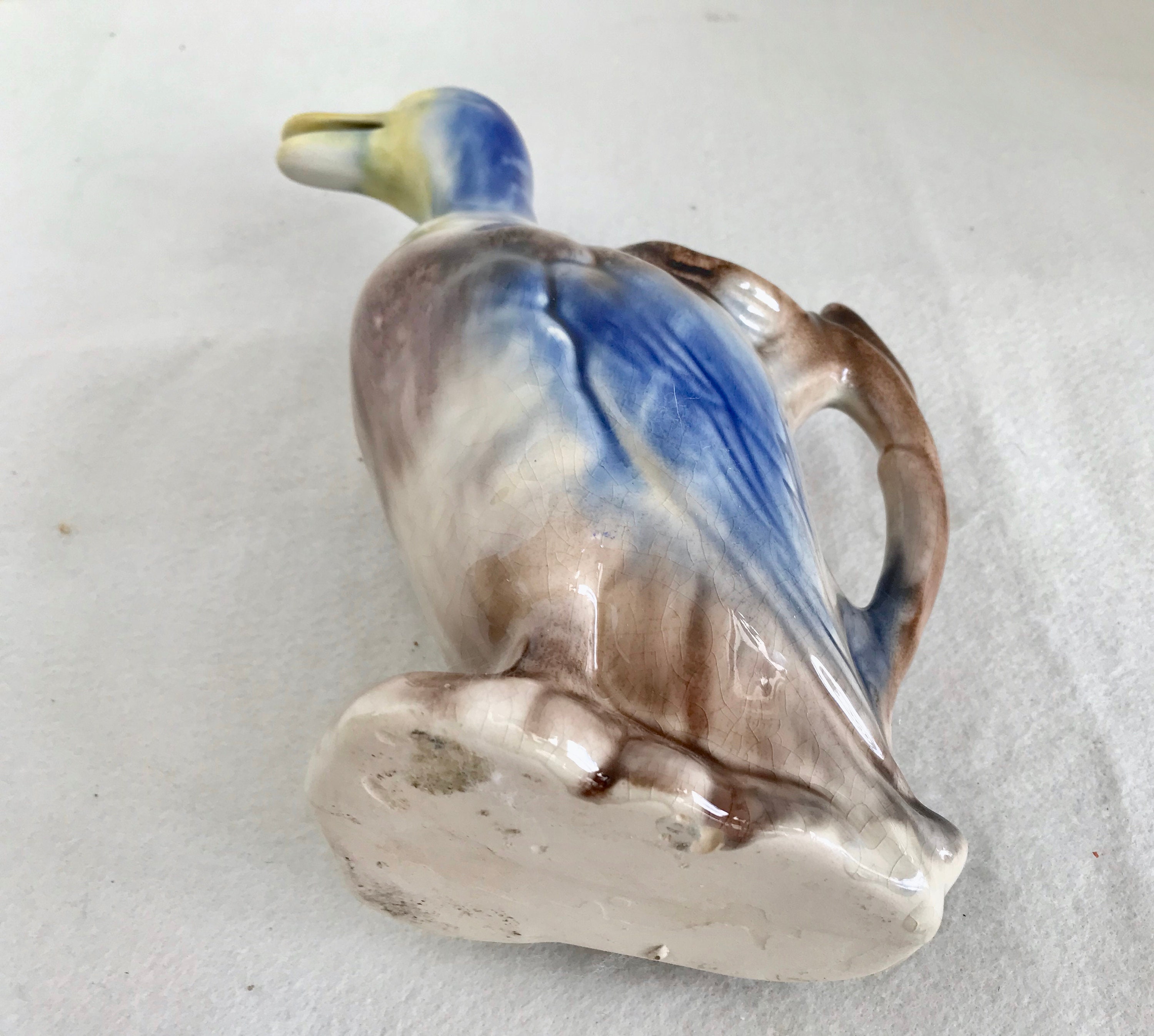 Majolica Ceramic 9 1/4 Duck Pitcher - Etsy