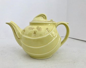 Hall 0799 Canary Yellow 6 Cup  Art Deco Teapot