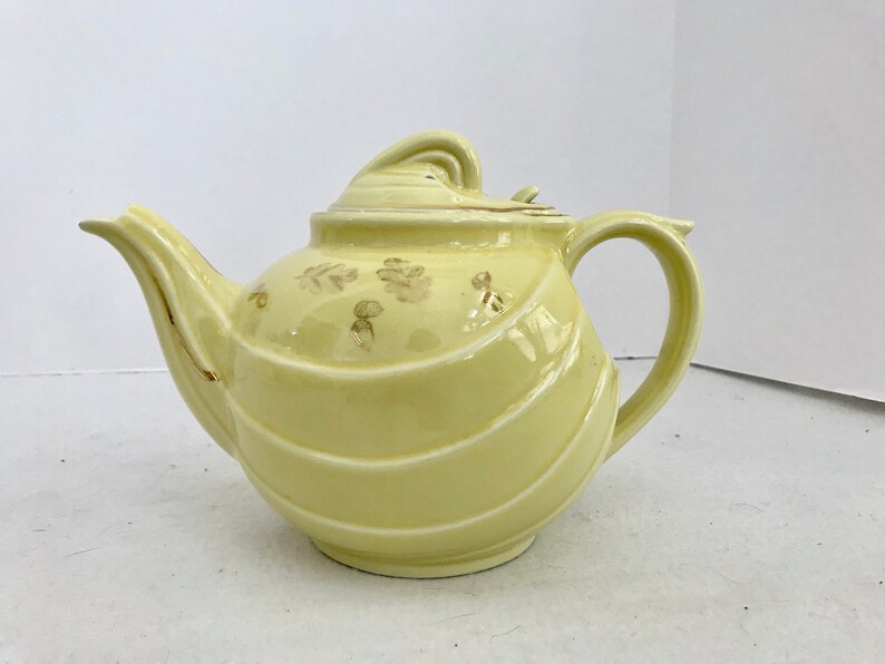 Hall 0799 Canary Yellow 6 Cup Art Deco Teapot Etsy