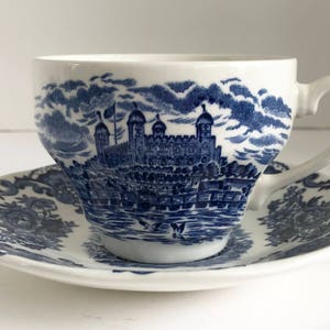 Vintage Enoch Wedgwood Tunstall Royal Homes of Britian Tower of London Teacup and Saucer