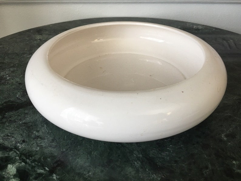 Vintage Inarco CR1093 Round White Pottery 9 Bowl/Planter
