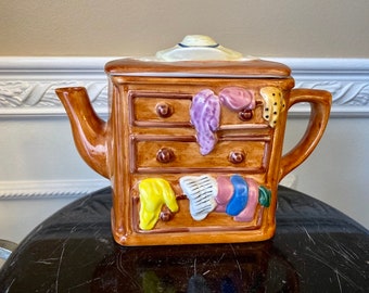 Vintage 1993 Seymour Mann 6 Cup Ceramic Teatime Teapot