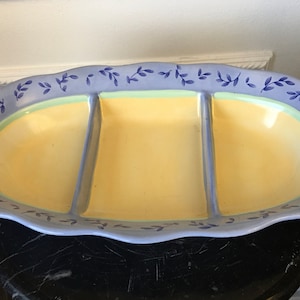 Pfaltzgraff Summer Breeze 13&quot; Wide Divided Rectangular Relish Tray