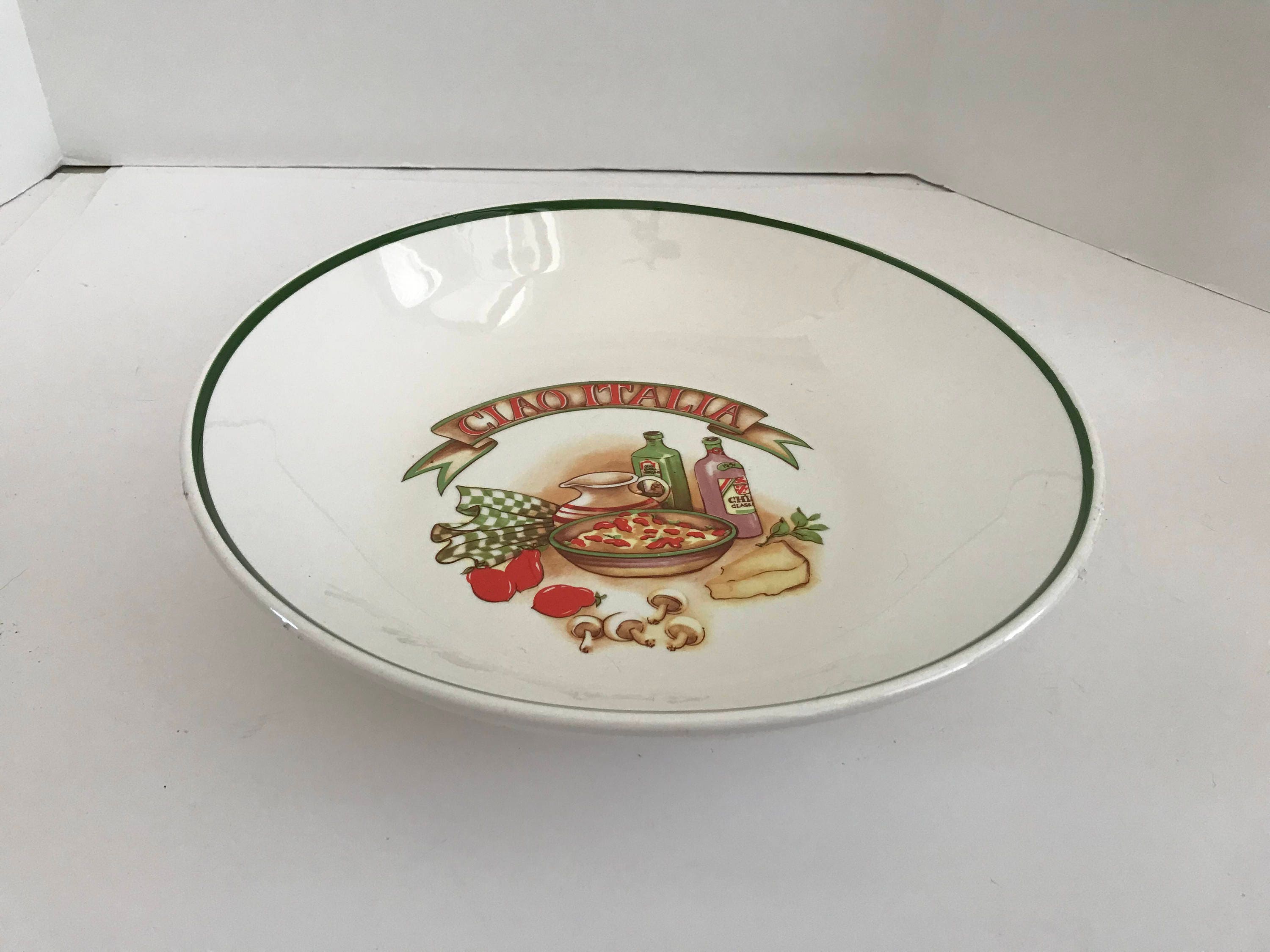 Over and Back Inc Ciao Italia 12 3/4 Pasta Bowl Etsy