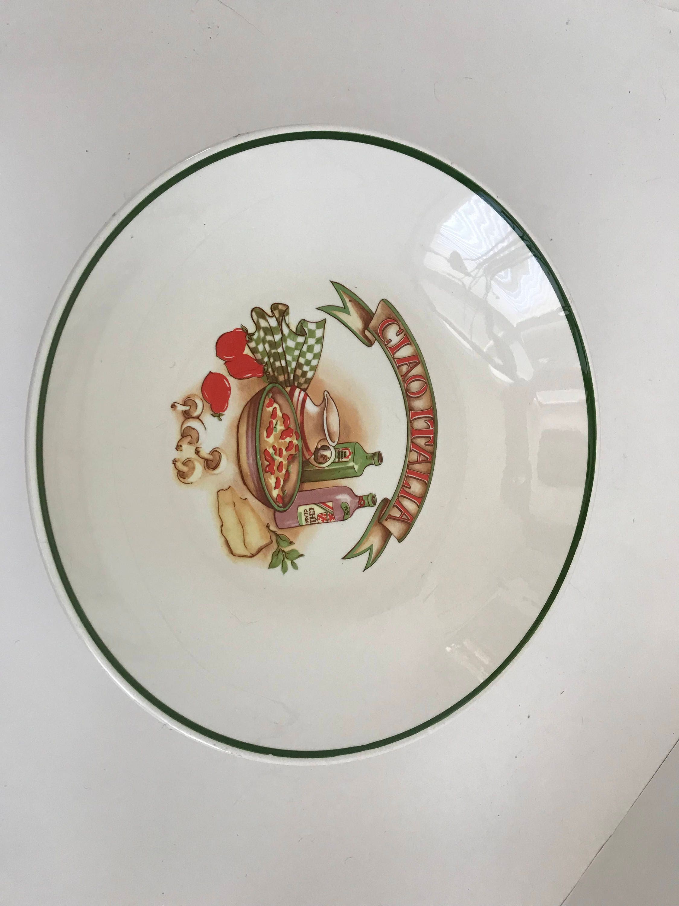 Over and Back Inc Ciao Italia 12 3/4 Pasta Bowl Etsy