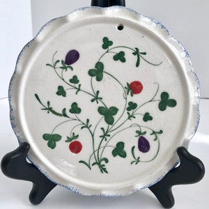 Vintage Mann Cote Basque Hand Painted 6 1/2&quot; Round Trivet