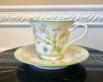 Noritake Ivory China 7191 Reverie Coffee Cup and Saucer