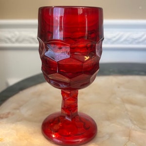 Viking Georgian Ruby Red 6 Oz Pedestal Juice Glass