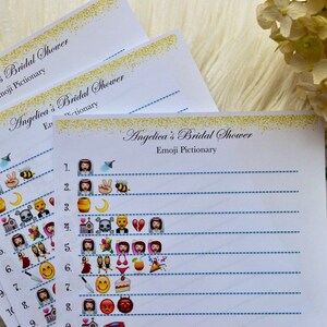 Bridal Shower Emoji Interactive Pictionary Game