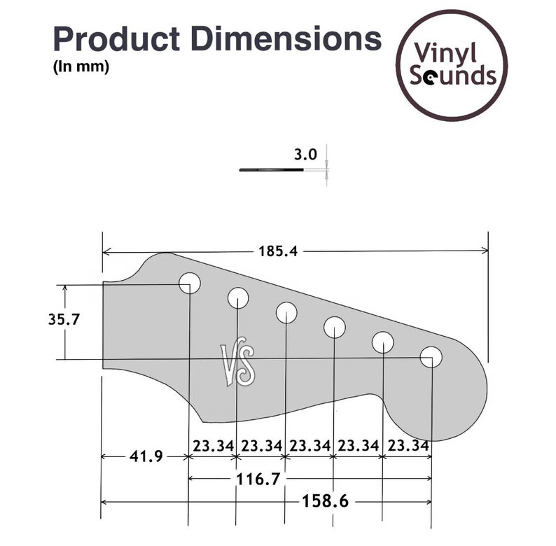 Guitar Tuner Drill Pattern Template for Strat Headstocks Steel 10mm Guitar Tuner Drill Pattern Template for Strat Headstocks Steel 10mm