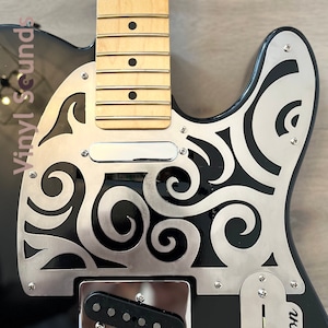 Placa de raspado personalizada para Fender Telecaster - Latón pulido o acero inoxidable