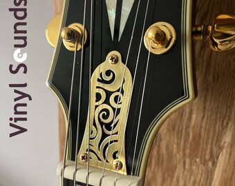Custom Headstock Truss Rod Cover For Gibson and Epiphone Les Paul Electric Guitars - Mirror Polished Stainless Carefully Packaged.