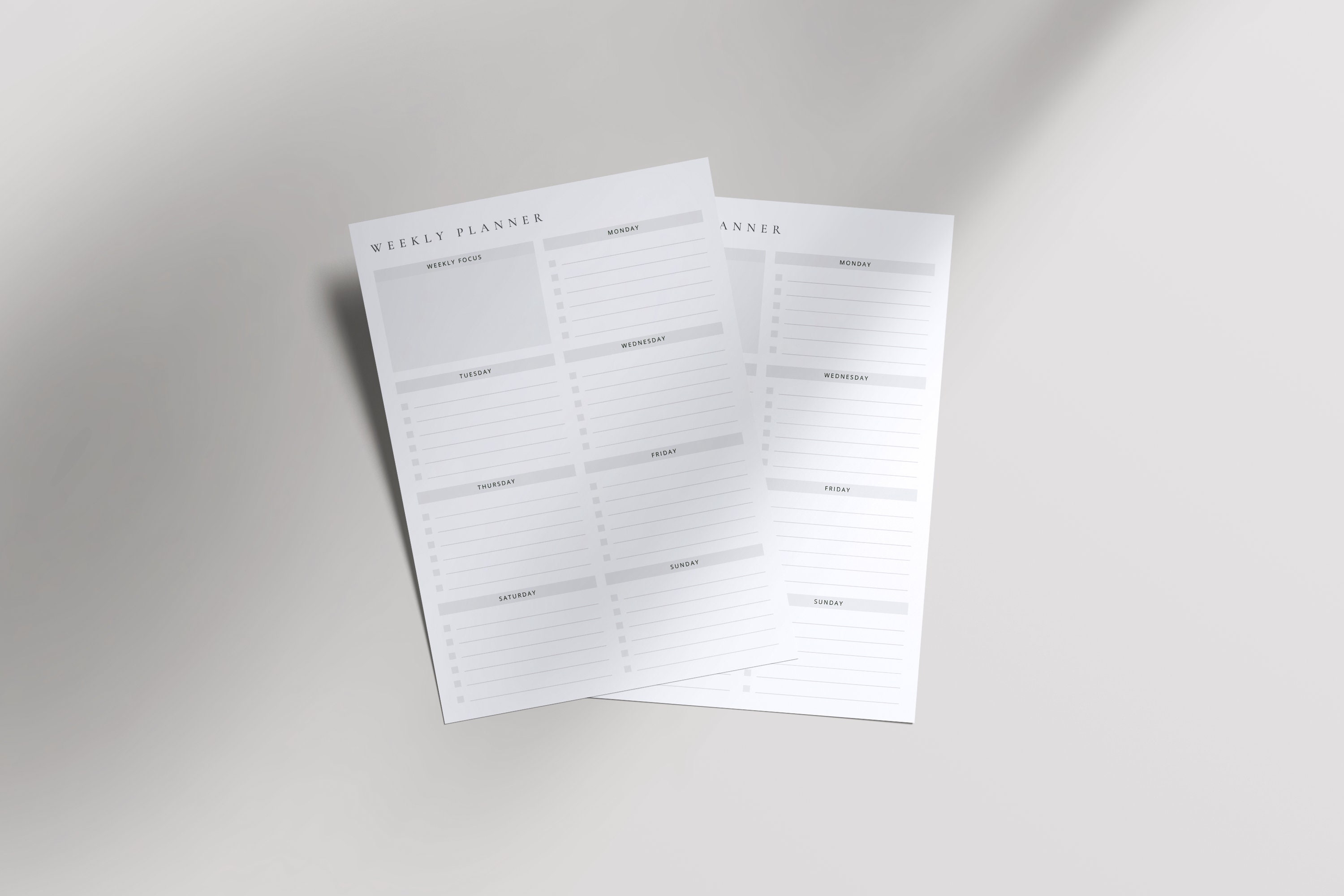 Minimalist Weekly Planner | Printable Schedule Template | Weekly to Do ...
